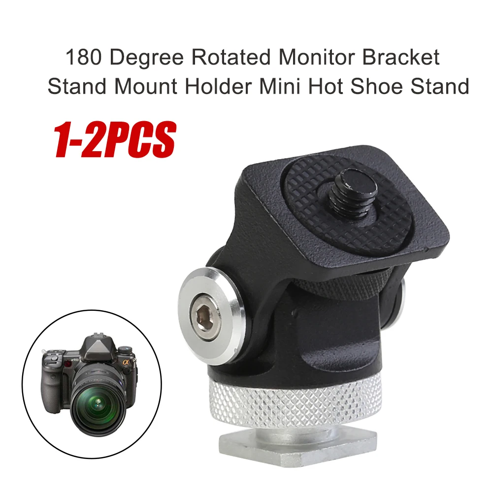 Fill Light Holder Mini Hot Shoe Stand Vlogger 180 Degree Rotated Monitor Bracket Photography Light Mount Flash Holder DSLR Camera Accessories