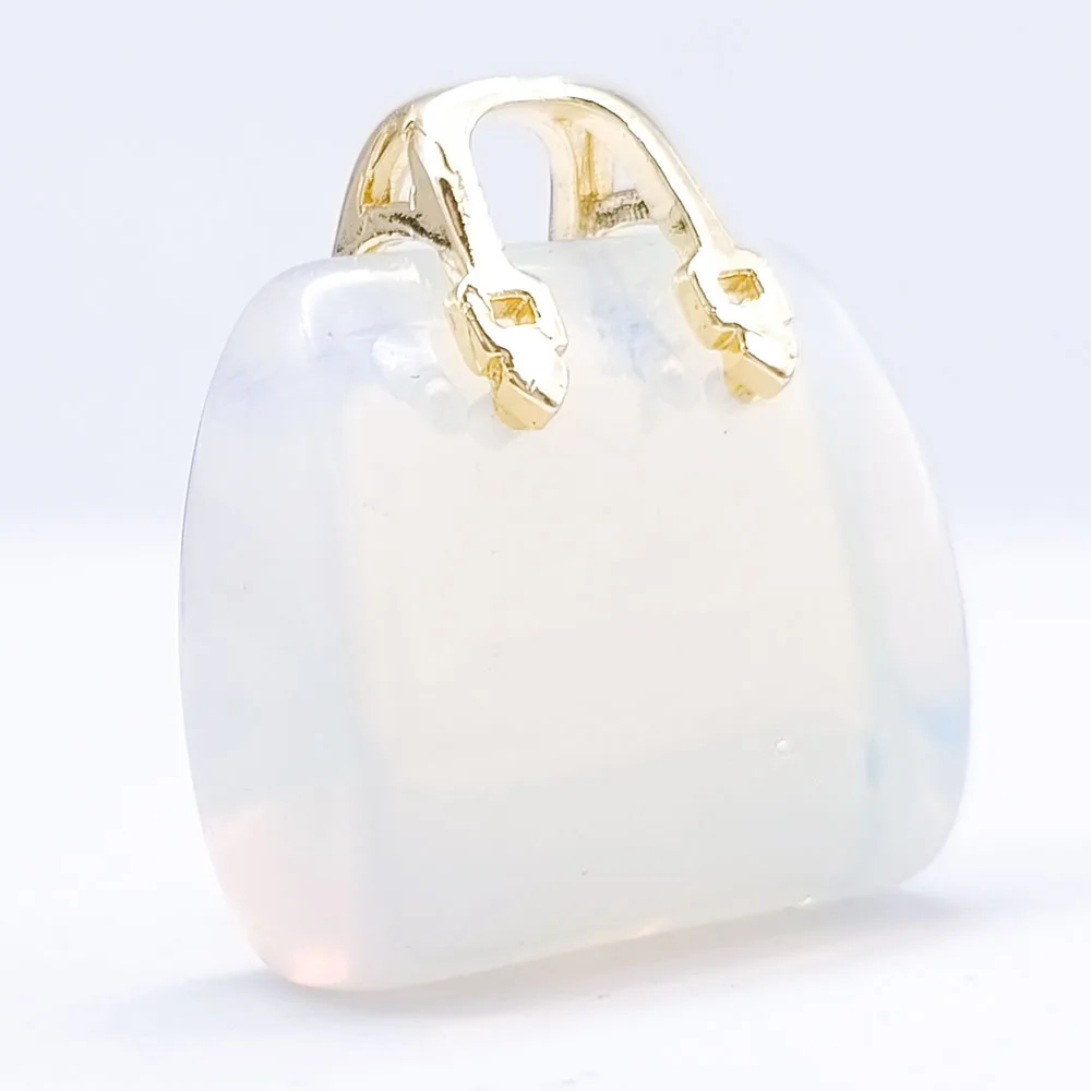 20pcs Natural Stone Mini Bag Ornament Healing Crystal Reiki Gemstone Pendant Crafts Home Decoration Gift