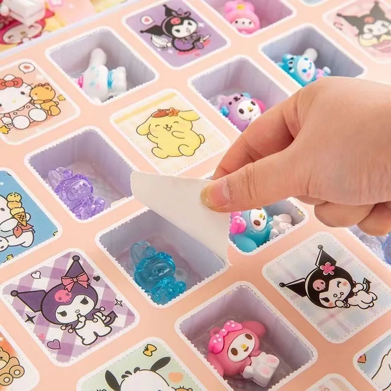 

40 Lattice Sanrio Poke Holes Game Anime Cartoon Hellokittys Melodys Kuromis Cinnamoroll Pochacco Cute Doll Pendant Small Gift