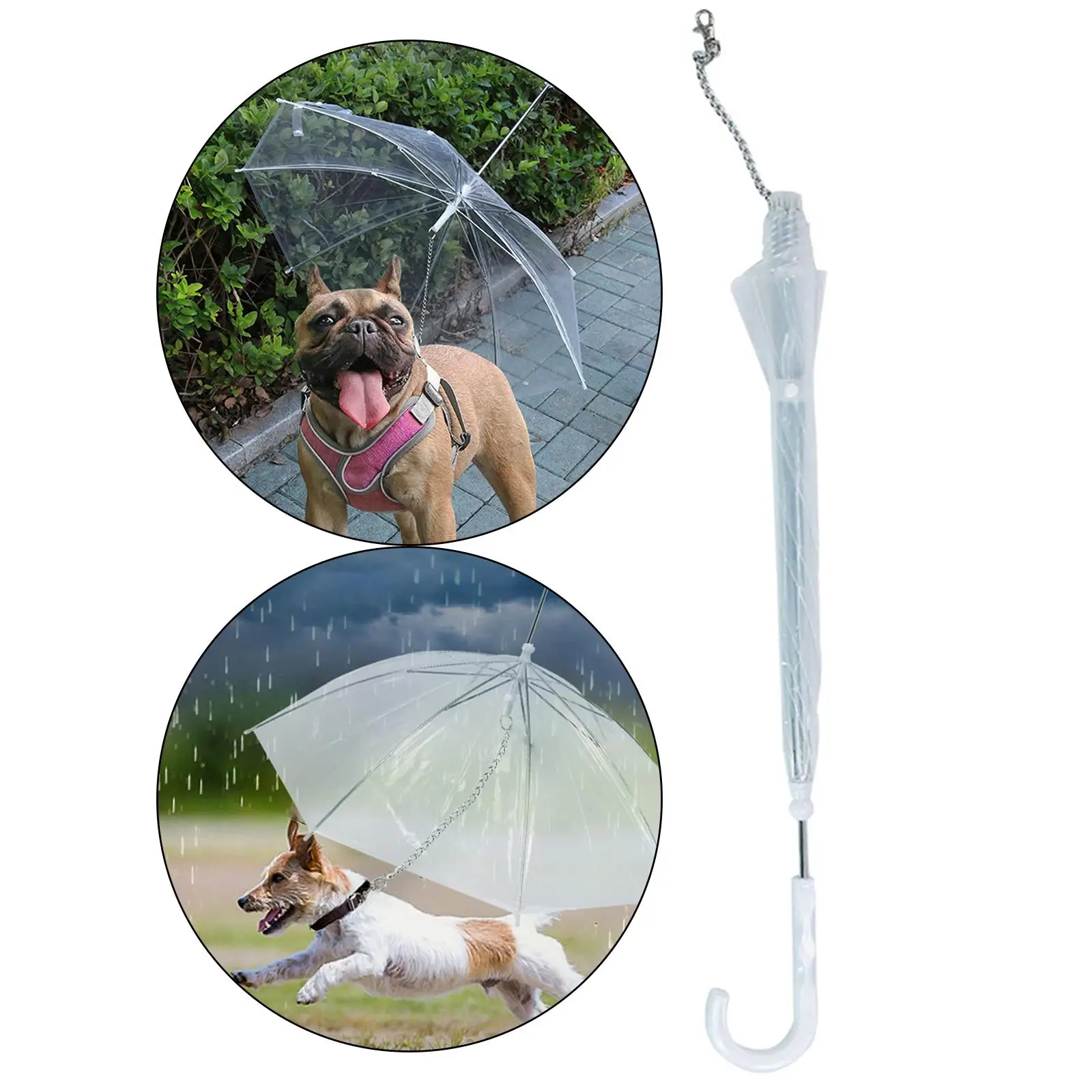 Ombrello per cani impermeabile antipioggia per cani con guinzaglio  incorporato - AliExpress