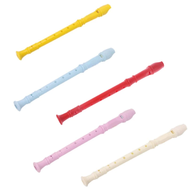 

Plastic Instrument Musical Soprano Recorder Long Flute 8 Holes Gift for Children Durable