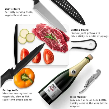 Portable Camping Kitchen Utensil Set, 27-Piece Stainless Steel Outdoor Cooking and Grilling Utensil Organizer 4