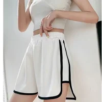 Women's Sporty Summer Shorts Low Waist Casual Loose Quick Dry Slimming Wide Leg Three-quarter Length Yoga Shorts
