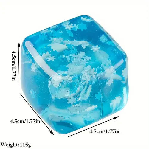 Squishy Ice Cube Fidget Toys, Stress Relief Ball for Adults Kids Anxiety, Sensory Toys for Autism ADHD, Easter Christmas Gift - Image 8