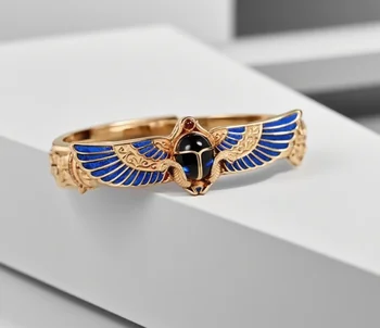 Ancient Egyptian Art and Culture Etruscan's Reverberating Bracelet with High Sense and Unique Retro Open