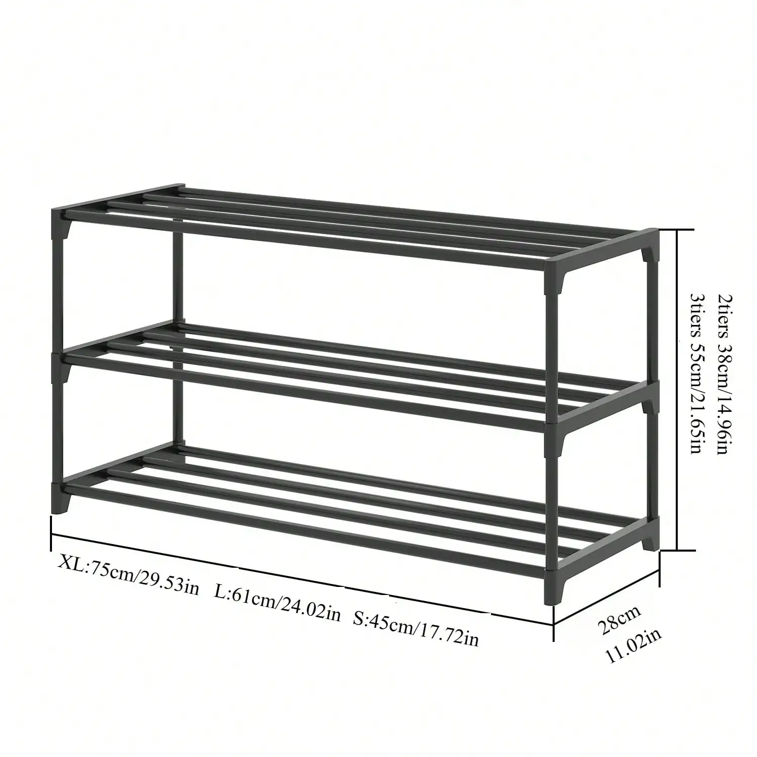Shoe Rack 1pc Multifunctional Shoe Rack Under The Bed Removable Storage Rack Resistant Nail-free Installation Storage Racks