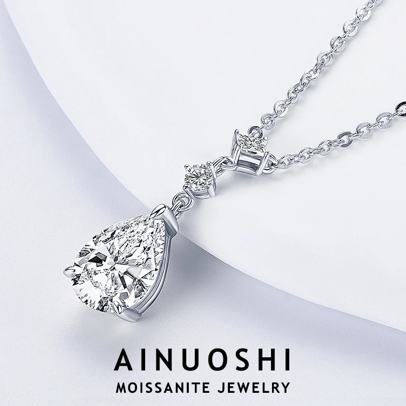 

Ожерелье AINUOSHI из серебра 925 пробы с муассанитом, 2 карата