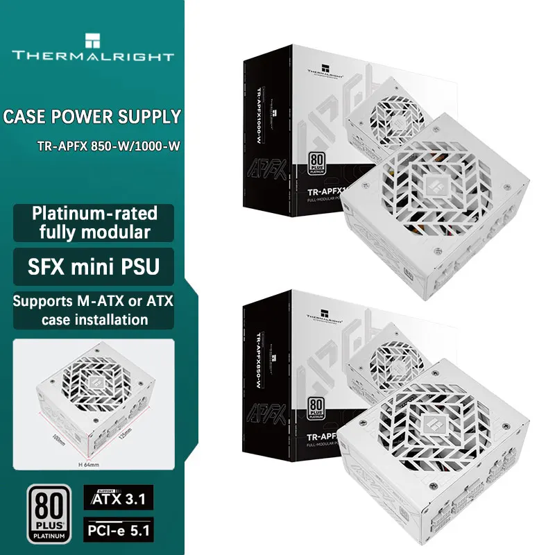 Thermalright TR-APFX850/1000 화이트 플래티넘 SFX 풀 모듈형..