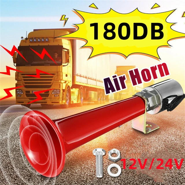 12V Klaxon à Air Turc Trompette Sifflet 125dB 400Hz pour Auto