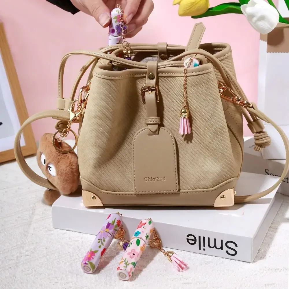 5ml Mini Perfume Bottle Empty Leak-proof Empty Cosmetic Containers Refillable Spray Rotating Bottle