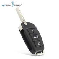กุญแจรีโมทรถยนต์แบบพับได้ MYREMOTEKEY รุ่น 8P0 837 220 D สำหรับรถยนต์ออดี้ A3 TT ปี 2006 - 2013 ความถี่ 434 MHz ชิป ID48 หัวกุญแจ HU66 3 ปุ่ม 4