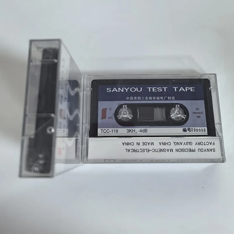 TEST TAPE SANYOU TCC-119 W&F/SPEED 3KHZ-4DB SPEED & FLUTTER TAPE SPEED TEST WOW AND FLUTTER
