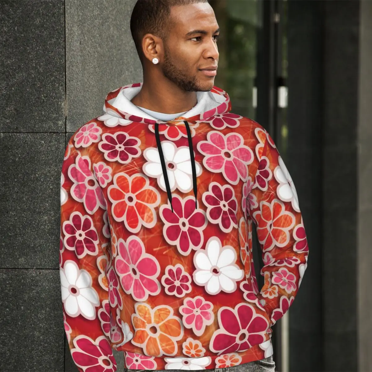 

Flower Power Essentials Hoodies Winter Hippie Floral Streetwear Hooded Shirt Men Aesthetic Design Oversized Pullover Hoodie