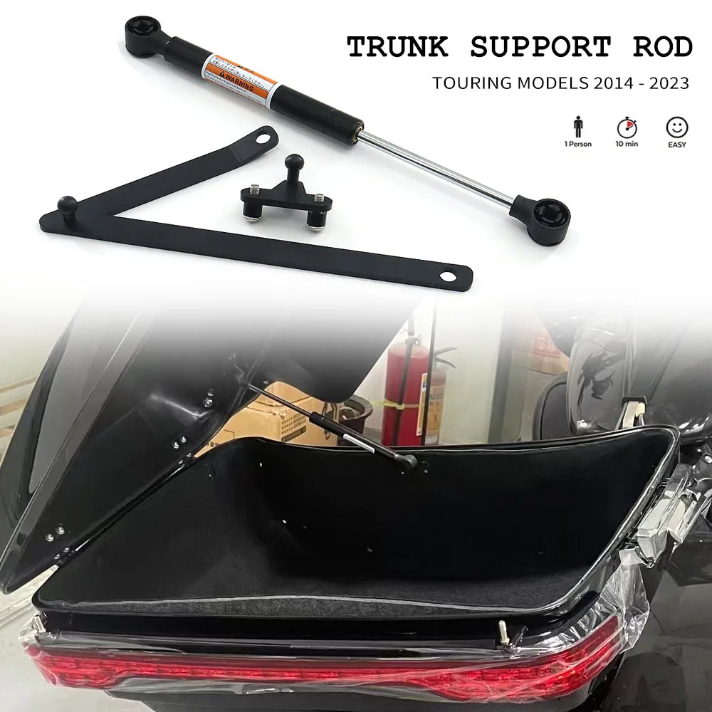 Per Harley Touring Street Glide Cvo Road Glide Road King 2014-2023 Accessori Moto Supporto Asta Idraulica Tour Pak Trunk