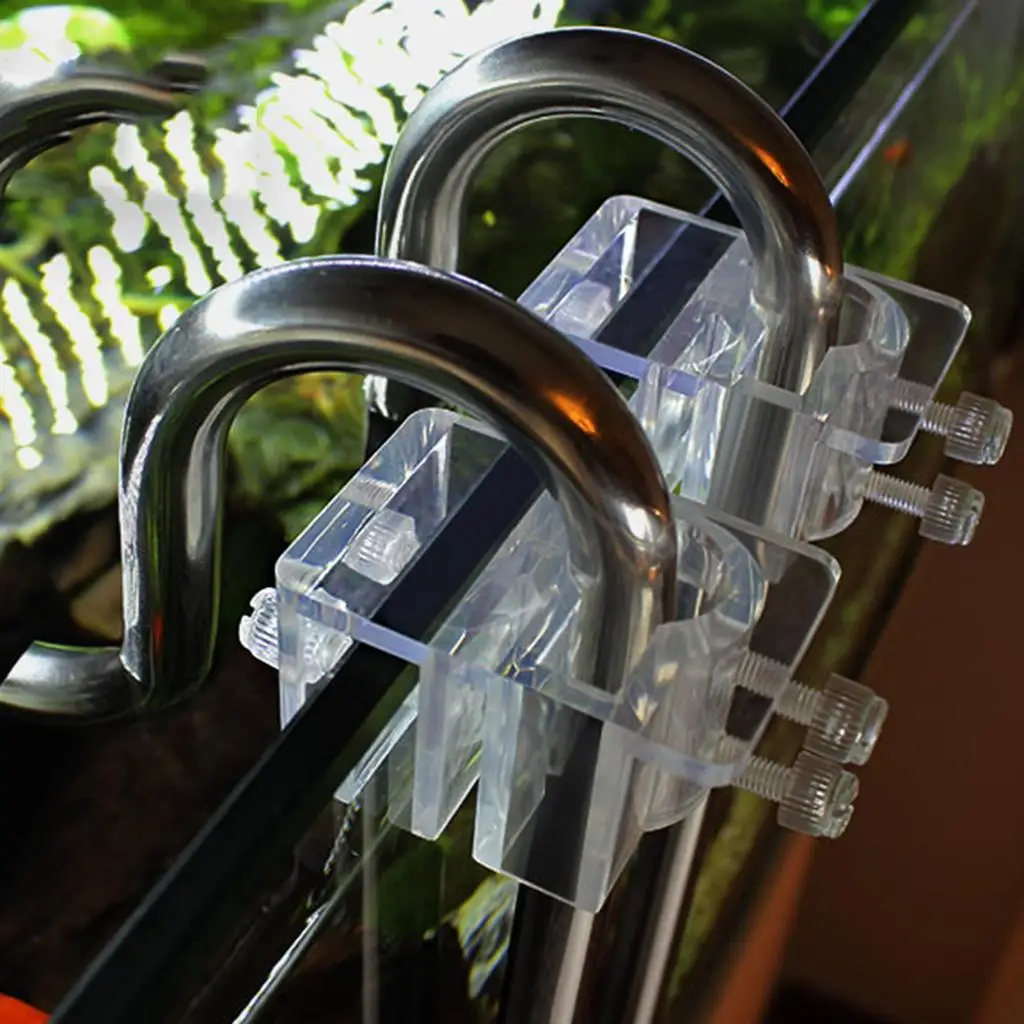 Aquarium Accessories Aquarium Clip Holders Aquarium Clip Holder Acrylic Aquarium Pipe Clip Clamp Holder to Fix 12mm/16mm Inflow Outflow Water Tube