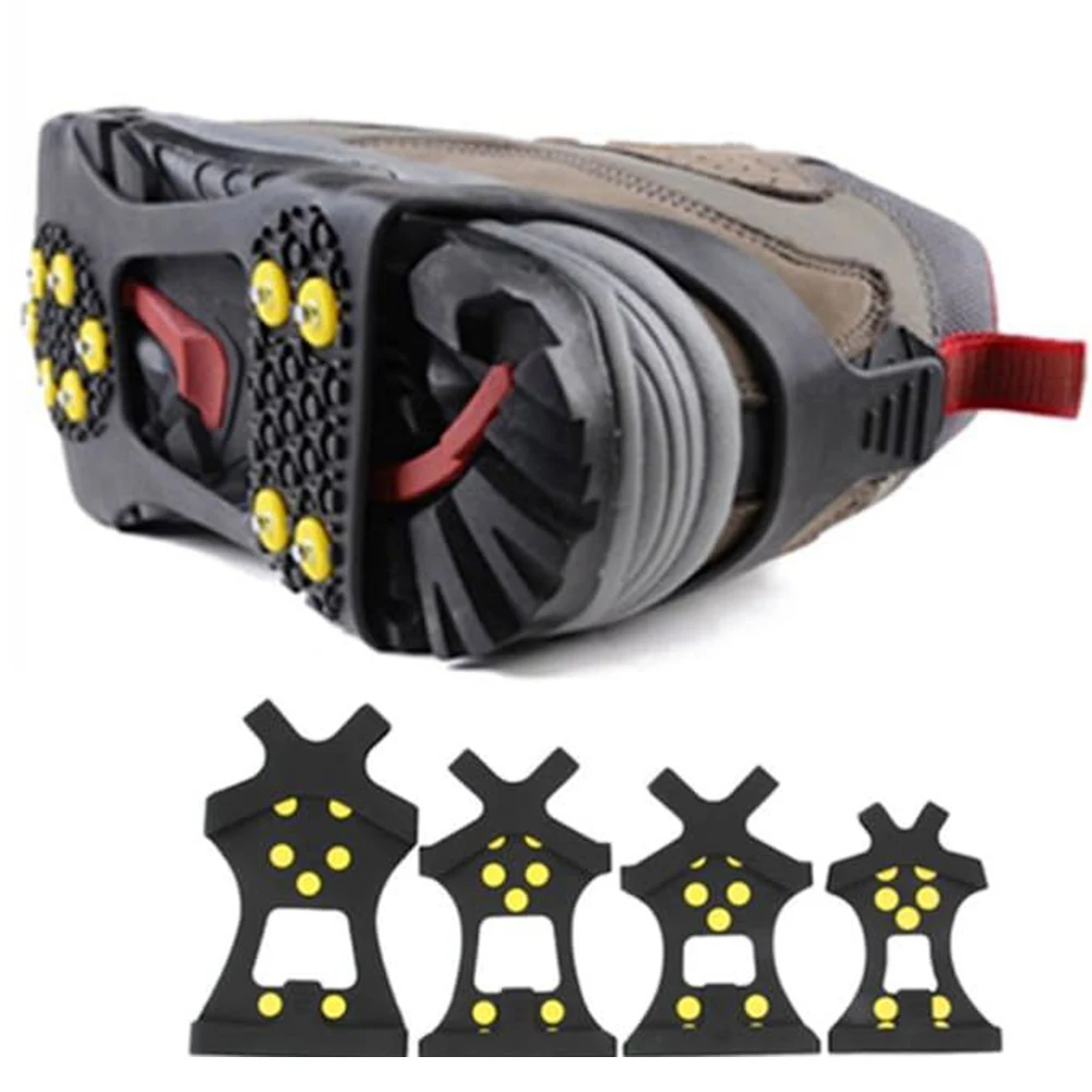 10 Teeth Climbing Crampons Anti-Slip Mountaineering Cleats Unisex Bundled Crampons Walking Hiking Accessories