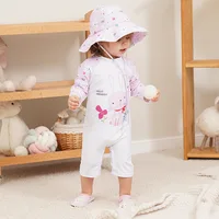 UV Baby Boy Swimsuit One Piece Swimming Jumpsuit Ruffles Bathing Suit SPF 50 Long Sleeve Kids Swimwear for Girls 1-7 Years 5