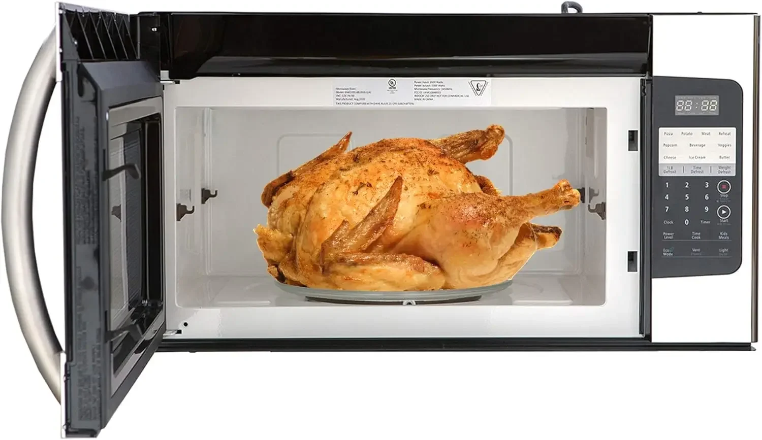 SMETA Over The Range Microwave, Over The Range Microwave with Vent 1.7 Cu. Ft 30 Inch 1000W the Stove with Exhaust Fan, Sta