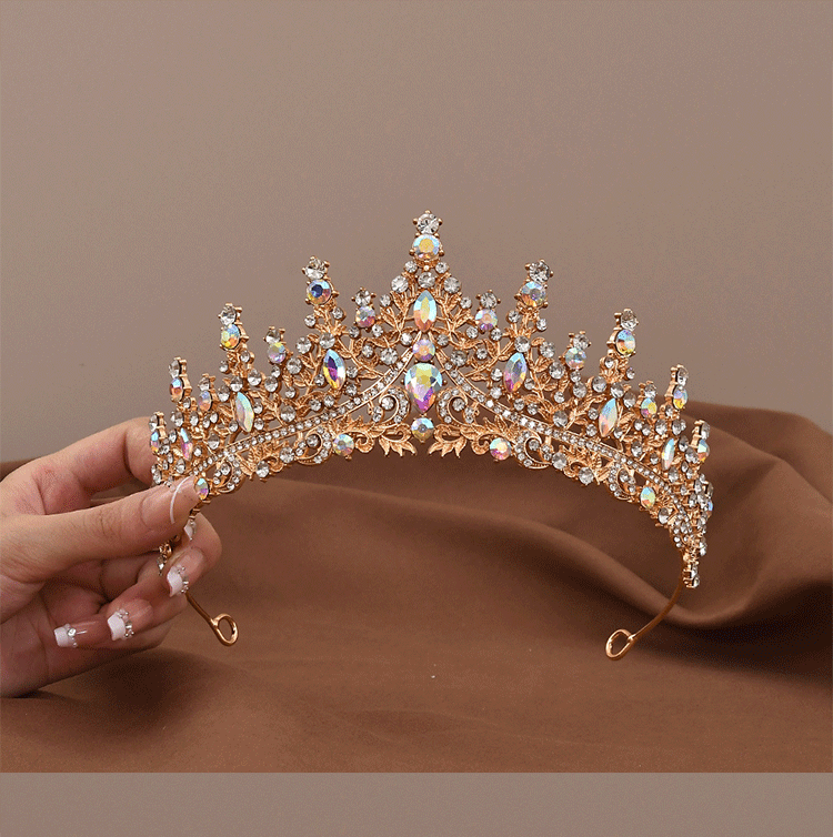 Fascia per capelli da sposa barocca Corone e diademi da sposa in