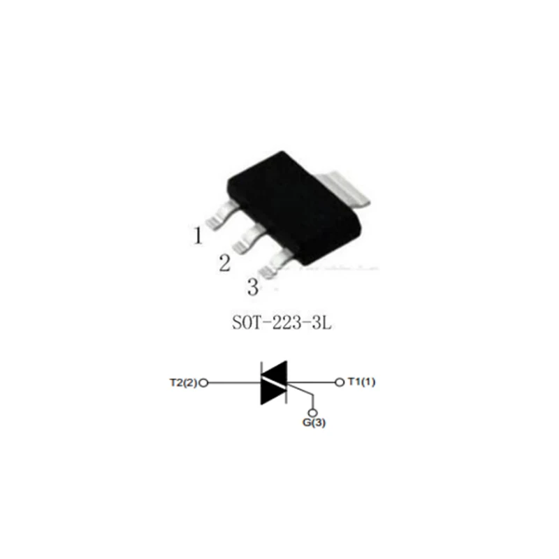 50pcs/lot MCR100-8 SOT223-3L Unipolar SCR 600V Electronic components prices