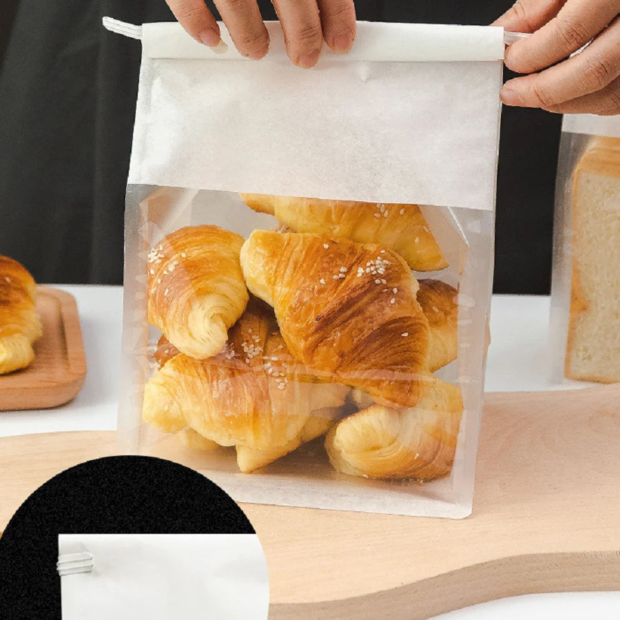 10 Pack Kraft Paper Bread Bags with Transparent Window – Oil-Resistant Toast, Cookie, a... - SKU KPBB1610 - UGI Packaging