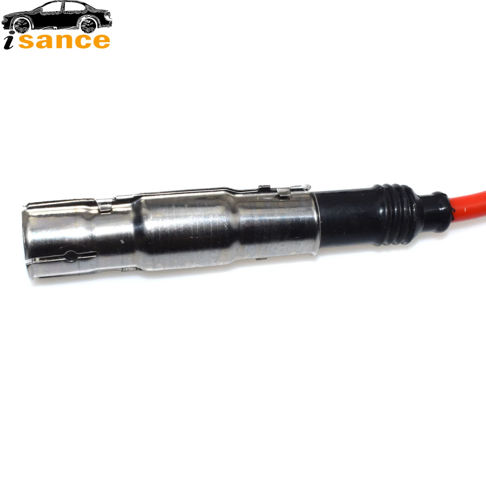 Isance NEW Red Spark Plug Wires Set for VW Golf Jetta 1999-2002 VR6 2.8L 7MM 021998031A 021998031D 021998031