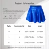 Womens Dancing Skirt Jazz Hip Hop Dancewear Shiny Plaid Sequins Ruffled Skirts for Cheerleading Dance Performance Carnival 6
