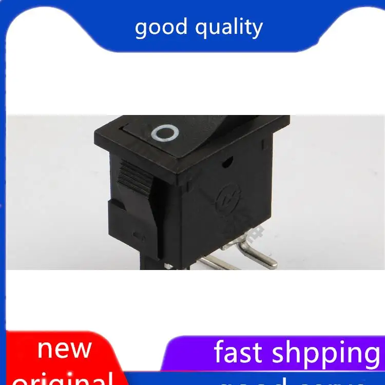 

10pcs original new Ship type switch KCD1-104L four leg two speed all black curved leg 15 * 21 red rocker power button 6A250V