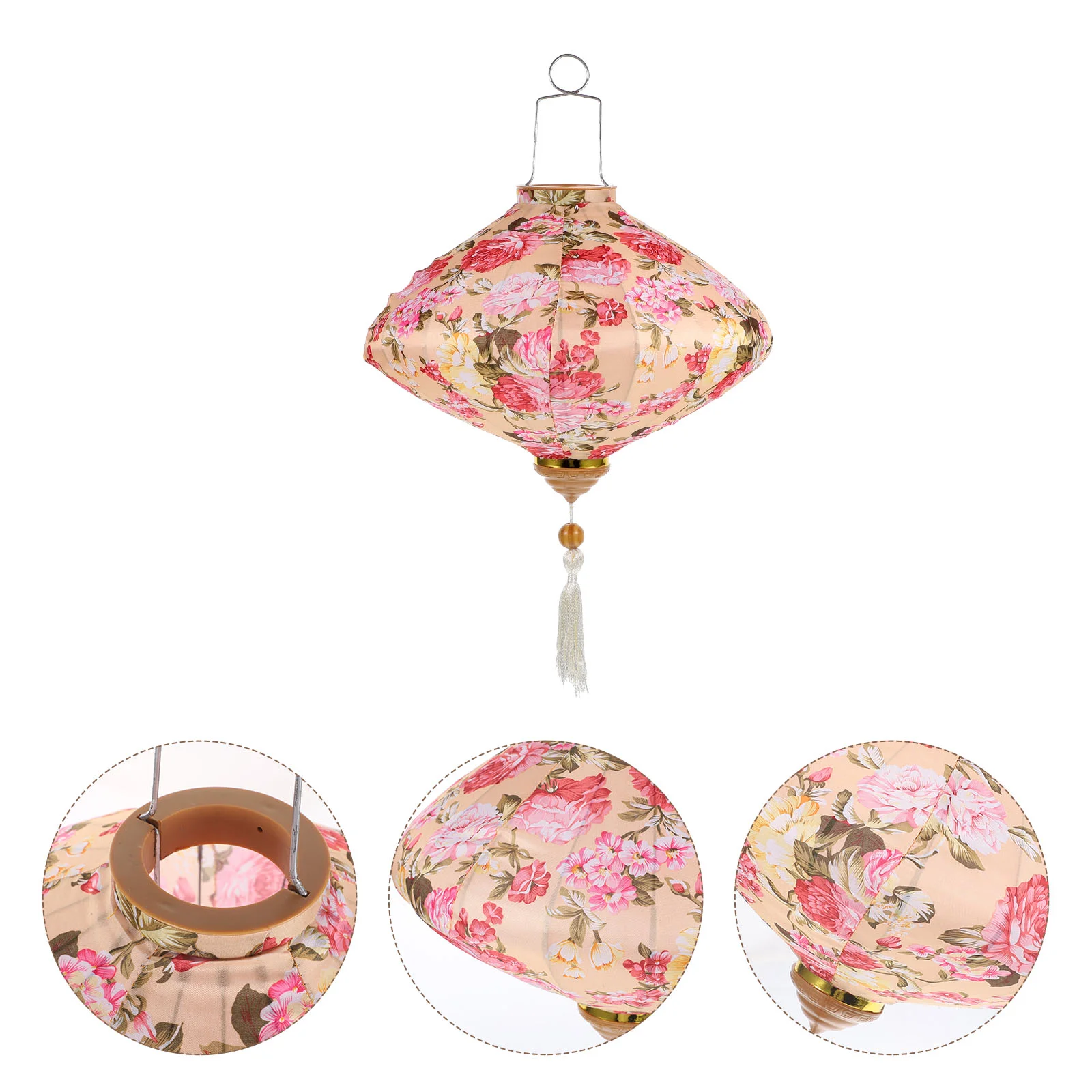 

Vietnamese Silk Lantern Chinese Japanese Hanging Lanterns Oriental Asian Flower Lanterns Foldable Festive Hanging Lamp Wedding