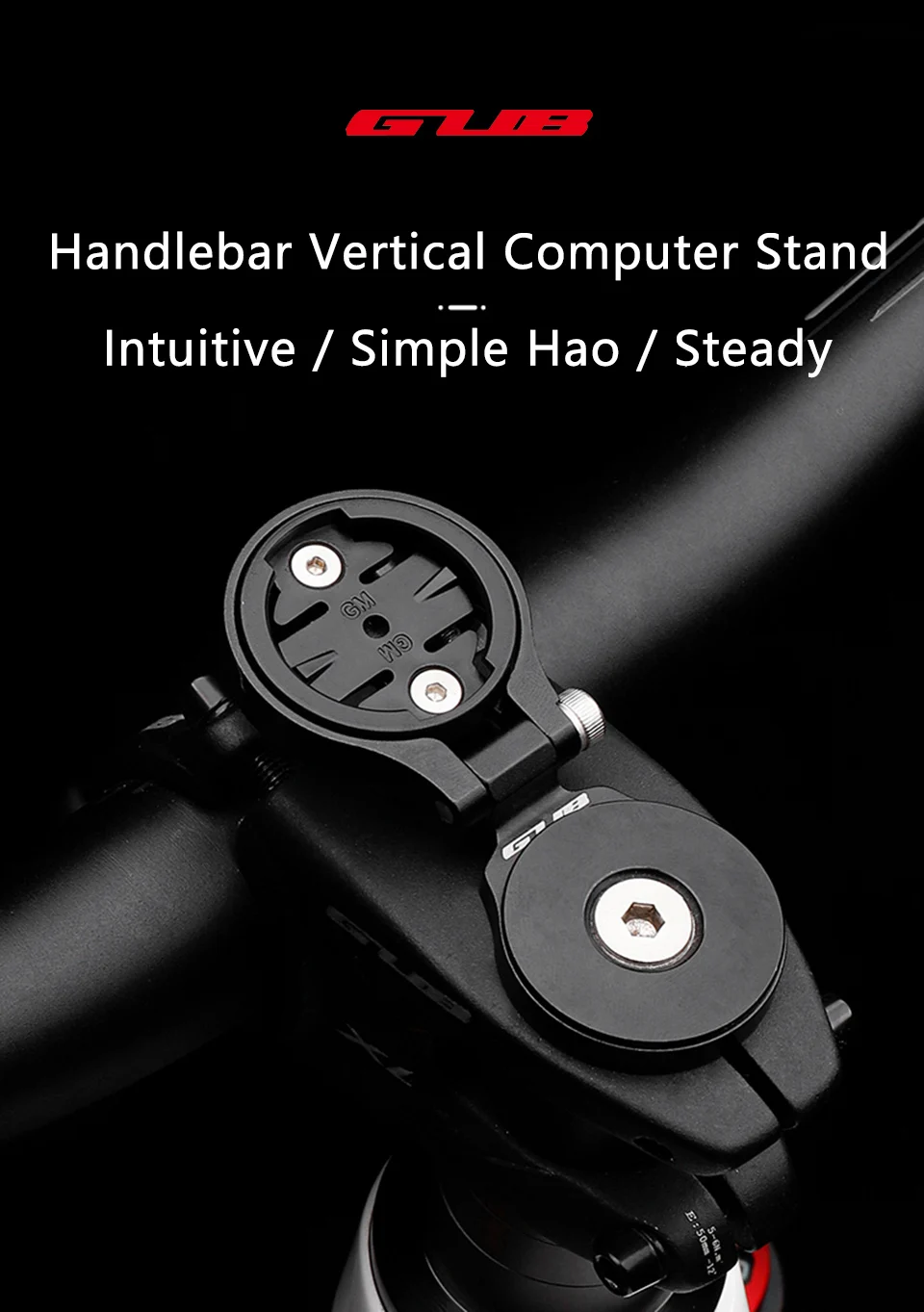 Description Picture 2 of itemGUB 639 Bike Computer Stem Top Cap Mount Bicycle Computer Angle Adjustable Holder Compatible for Garmin Edge Wahoo Bryton Cateye