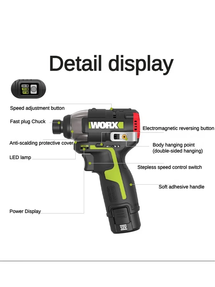 WORX WU132 WU132X Cordless Impact Screwdriver 320W 160Nm 12v