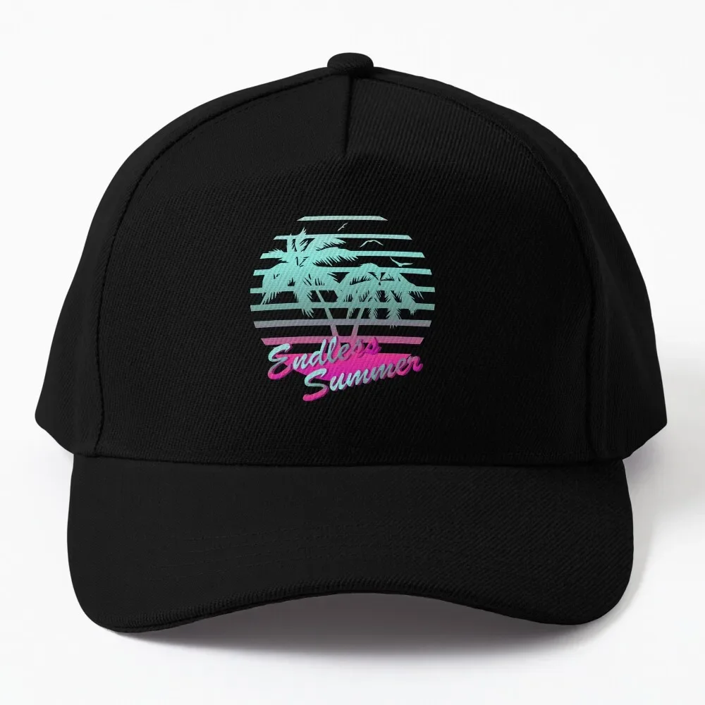 

Retro 80s Tropical Sun Vaporwave Blue Endless Summer Baseball Cap New In The Hat Snapback Cap Women's 2024 Men's