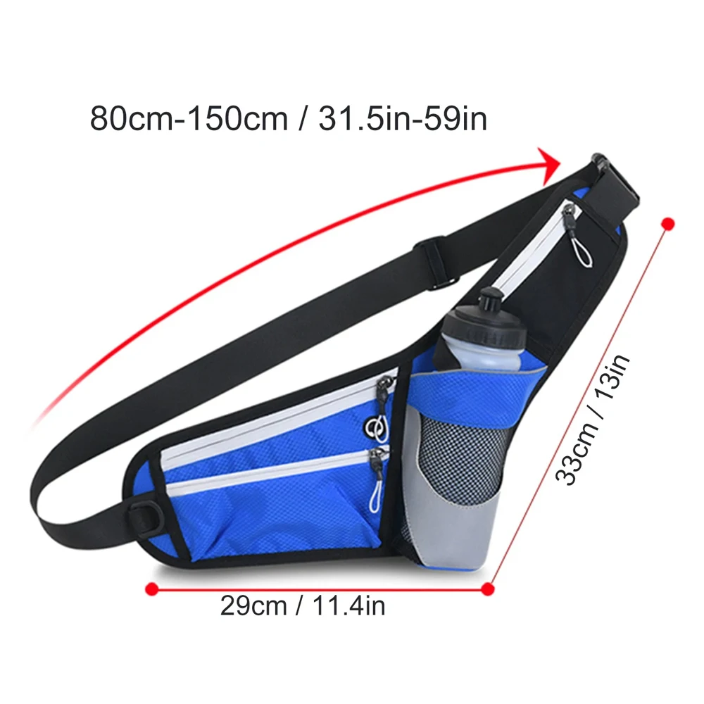 1PC Fanny Pack with Water Bottle Holder Crossbody Bag with Extension Strap Running Belt Hydration Waist Pack for Walking Running