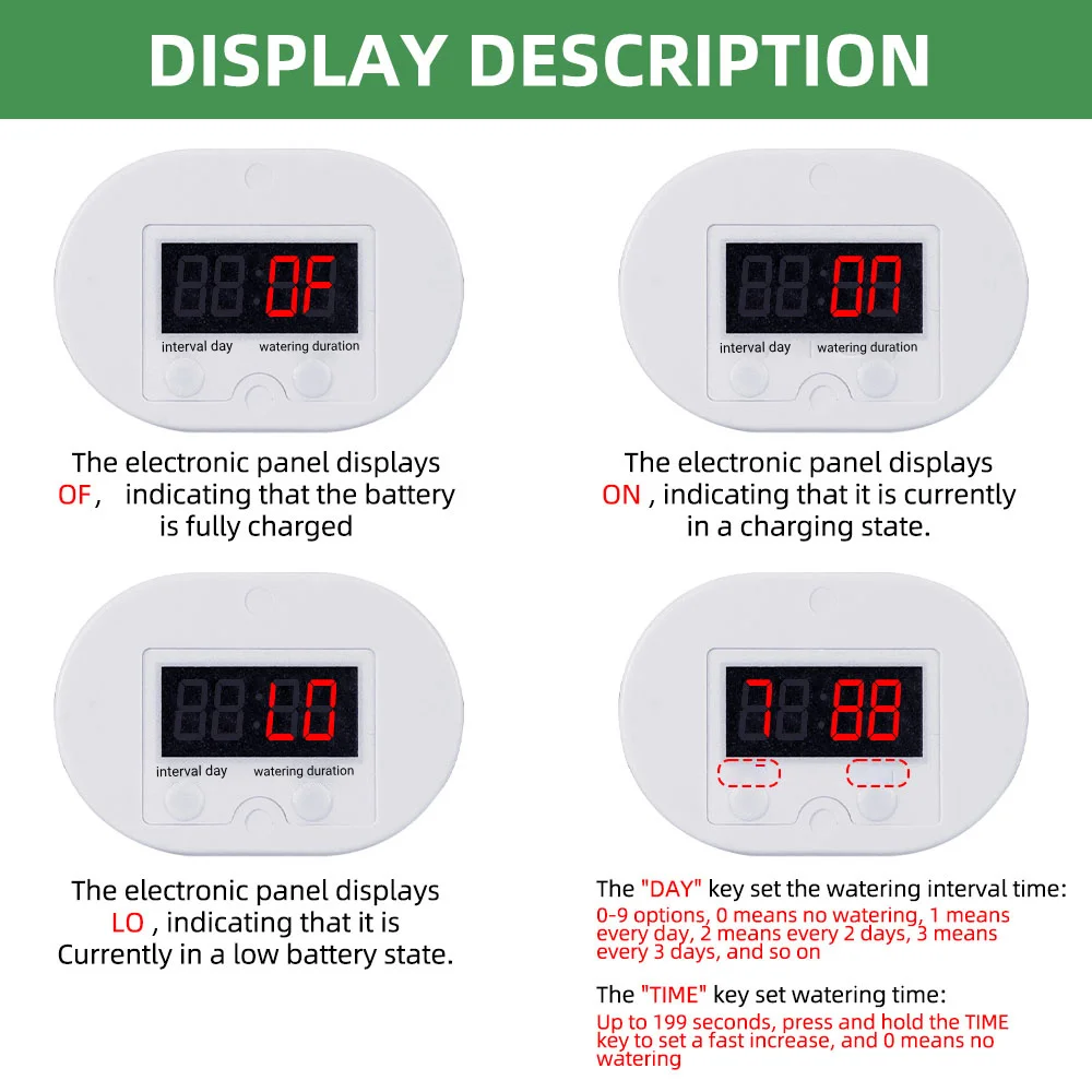 Description Picture 6 of itemAutomatic Plant Flower Watering Home Sprinkler Drip Irrigation Device 16 Heads Pump Timer System Kit Garden Tool