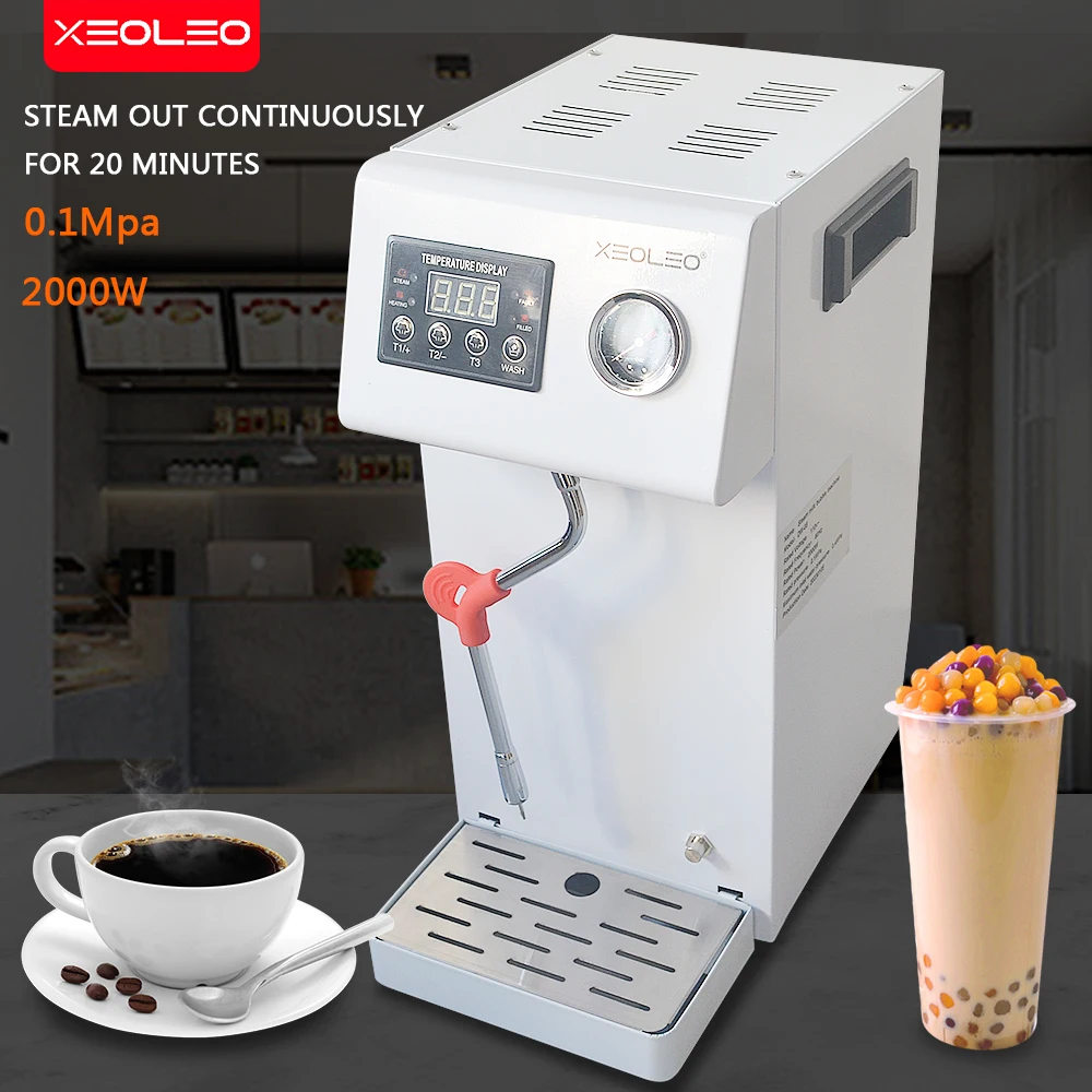 

XEOLEO 2000W Commercial Coffee Milk Froth Machine 5L Steam Milk Bubble Machine Intelligence Steam Espresso Boiling Water Machine