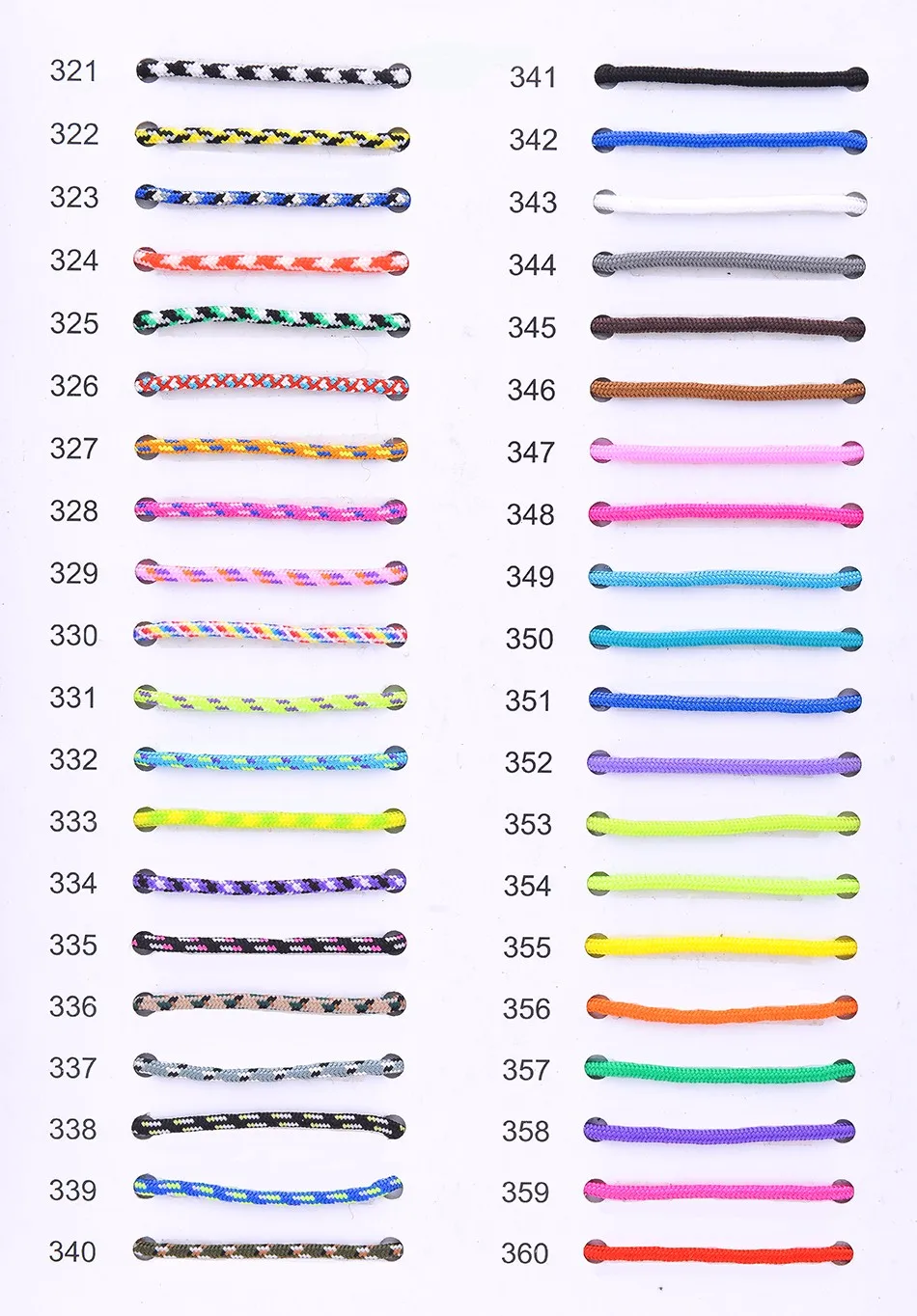 Paracord 2mm 한 스탠드 코어 Paracord 로프 Cuerda Escalada Paracorde 팔찌 쥬얼리 용 Paracord 코드 Mix-Color 만들기