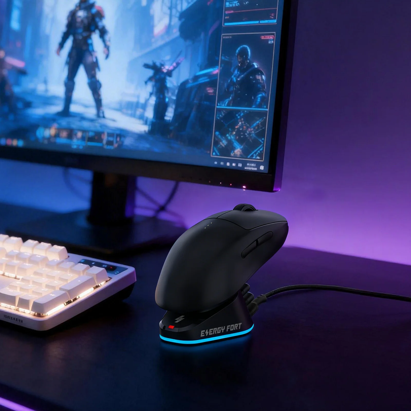 Stazione Di Ricarica Wireless Per Mouse Logitech G Pro X Superlight, G502, Razer DeathAdder V2 Pro E Naga Pro