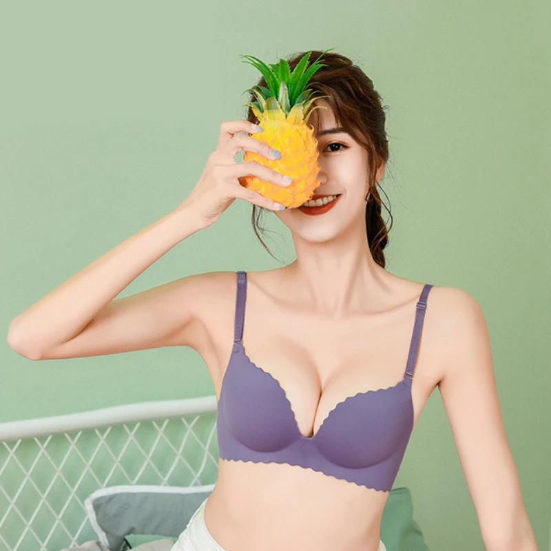 Candy Color Push Up Bra Sexy Frontless Seamless Women's Underwear Backless  Invisible Without Steel Ring Girl Bralette - Bras - AliExpress