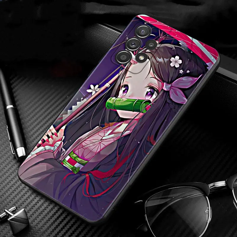 Cartoon Demon Slayer Color Painting Case For Samsung GALAXY A51 A71 A41 A31 A13 A11 A01 A72 A52 A42 A32 A22 A52s A21s A02s A12 kawaii phone cases samsung Cases For Samsung