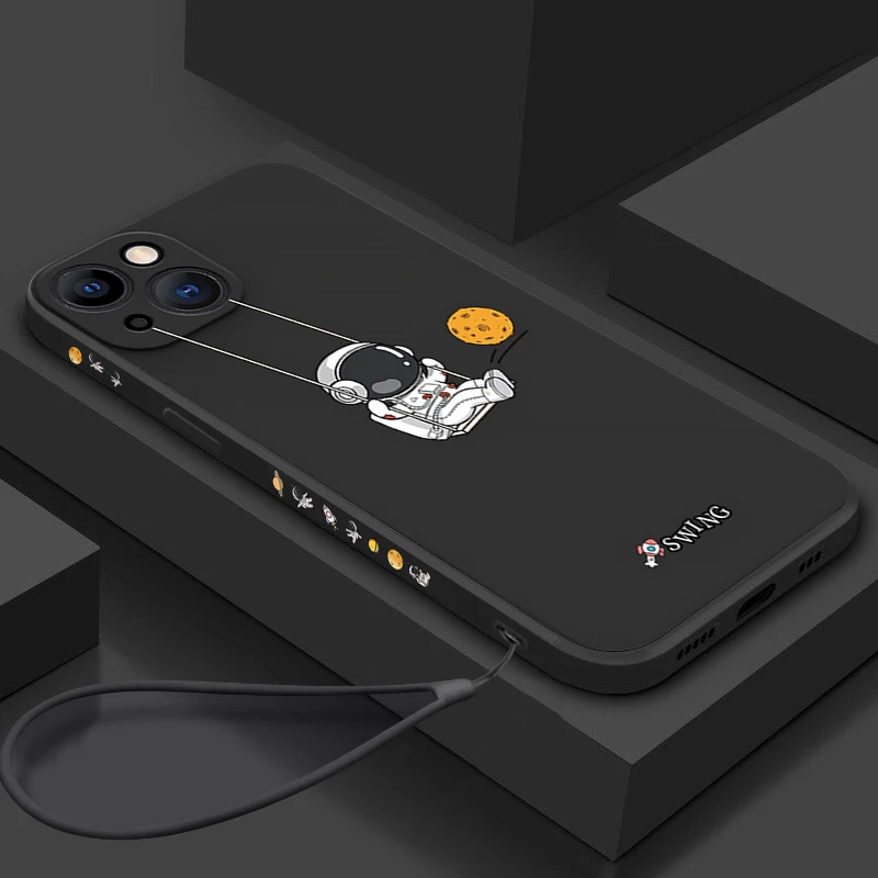 Cartoon Silicone Astronauts Shockproof Soft Phone Case