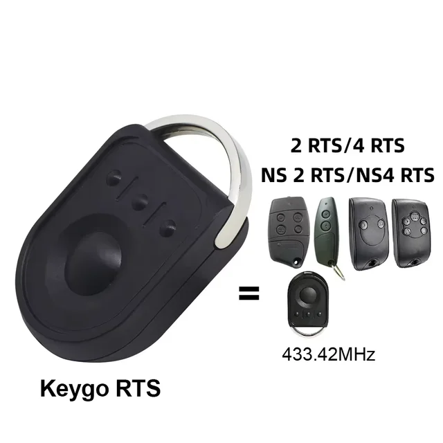 SOMFY Keygo 4RTS Garage Remote Control Compatible With SOMFY Keygo 2RTS / NS 2 RTS/ NS 4 RTS 433.42MHz Gate Door Opener 2