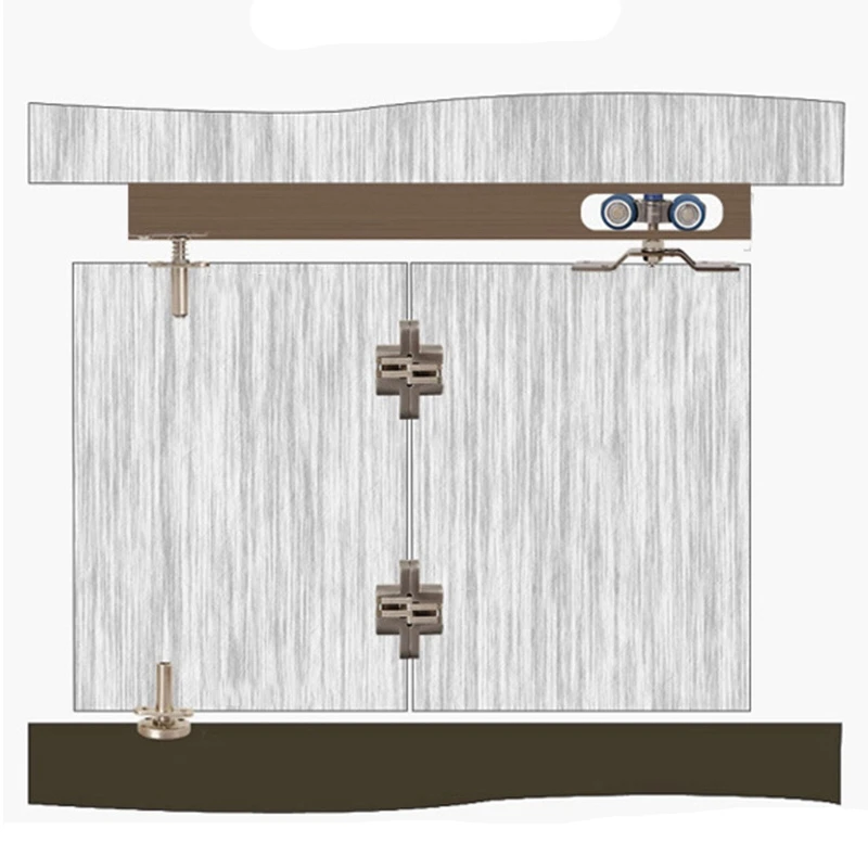 2X Bifold Door Hardware Wooden Sliding Door Pulley Furniture Hardware Wheel Barn Door Roller 5