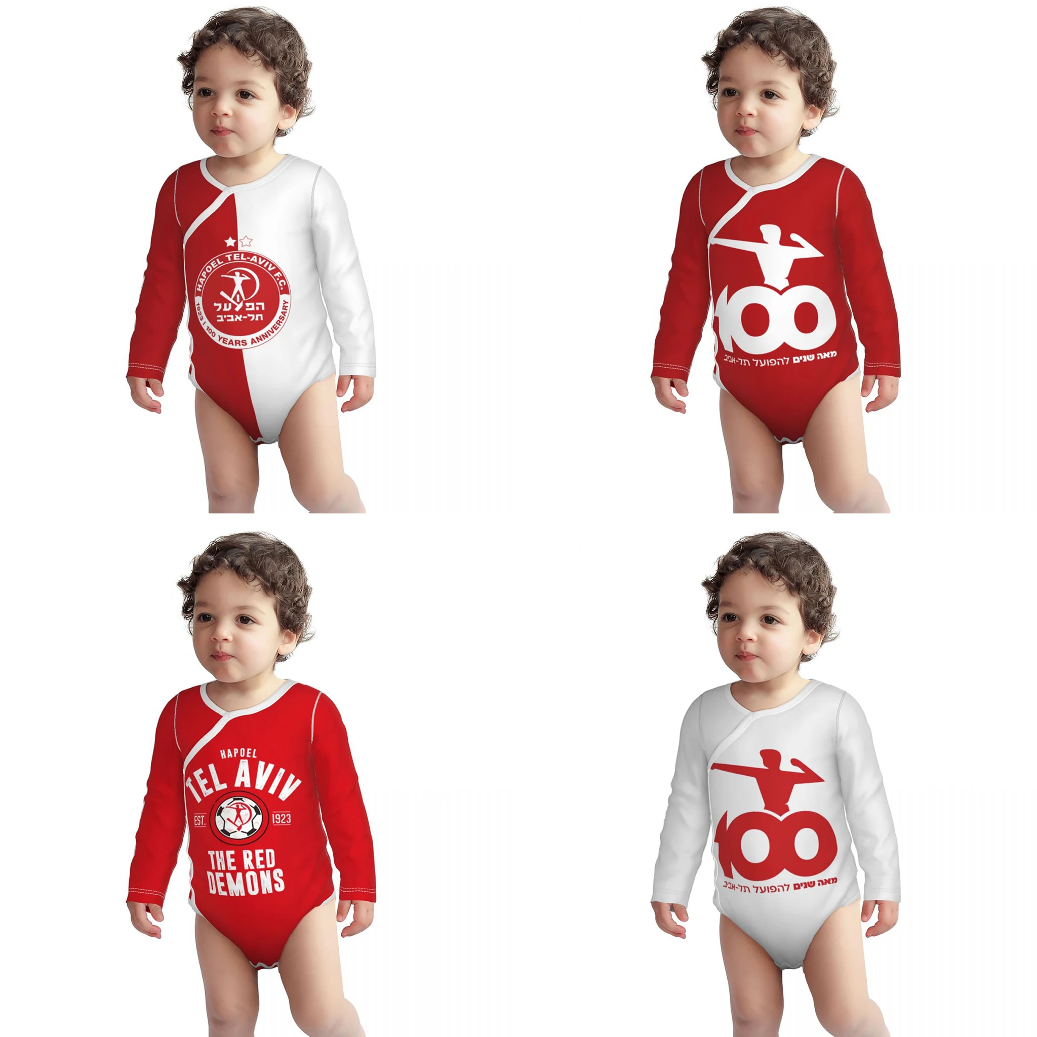 

Hapoel Tel Aviv Baby Bodysuit Unisex Cotton Newborn Onesie Boy Girl Undershirt Outfit Long - Sleeve Baby Romper