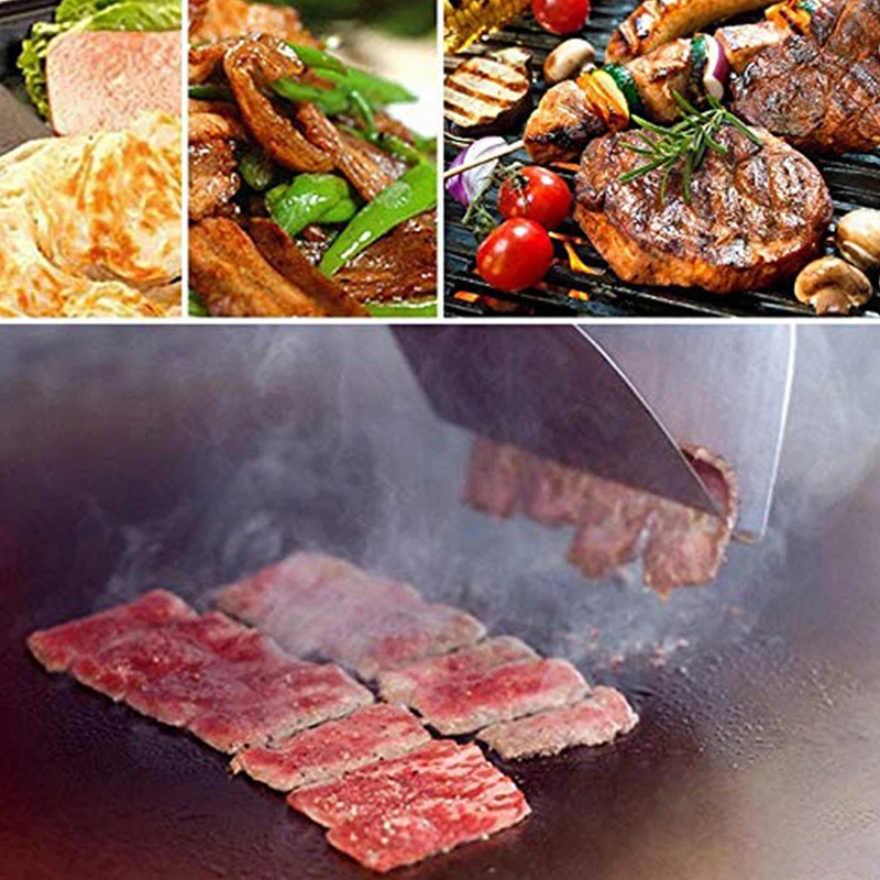 3pcs/set Steak Cooking Shovel Kitchen Tools Stainless Steel Pizza Pancake Spatula Frying Fish Beef Turner Iron Plate BBQ Spade