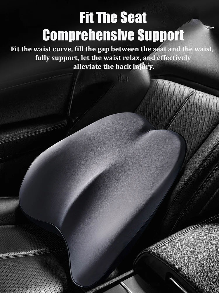 Car Electric Massage Cushion Lumbar Support Lumbar Massage Car Seat Back  Support Waist Cushion