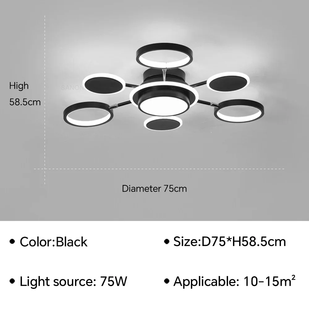 thumbnail image 1 of Lámpara de techo LED moderna para sala de estar, comedor, dormitorio, restaurante, sala, oficina, decoración del hogar, accesorio de iluminación interior, 1 of 5