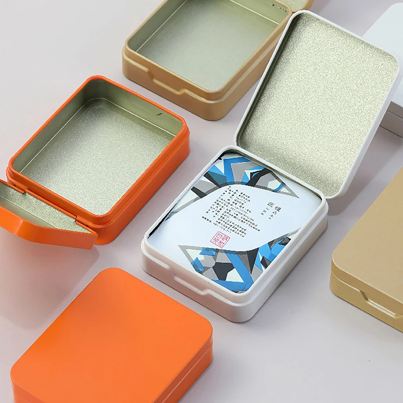 1pc Metal Tin Storage Box Tea Cans Jewelry Key Coin Boxes Wedding Candy Storage Cans Tea Packaging Gift Boxes