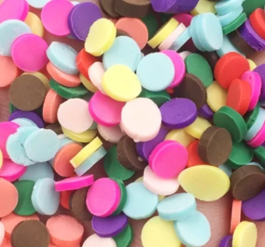 Description Picture 2 of item100g 5mm Mixed Polymer Clay Sprinkles Cutter Chip Slice Lovely Dot/Round/Circle Slices for Crafts Making, DIY Confetti