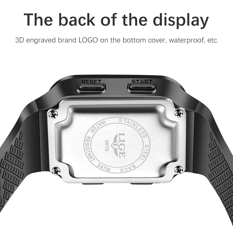 FOXBOX Creative Astronaut Electronic Digital Watches Fashion Watch For Men Silicone Strap Sports Waterproof Luminous Wristwatch