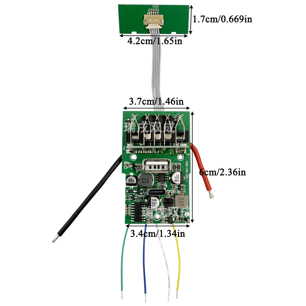 DCB200 10*18650 리튬 이온 배터리 케이스 박스 보호 회로 기판 PCB Dewalt 18V 20V 리튬 이온 배터리 USB 전원 은행 TypeC 포트